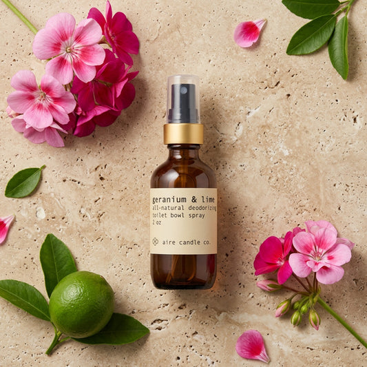 geranium & lime toilet bowl spray