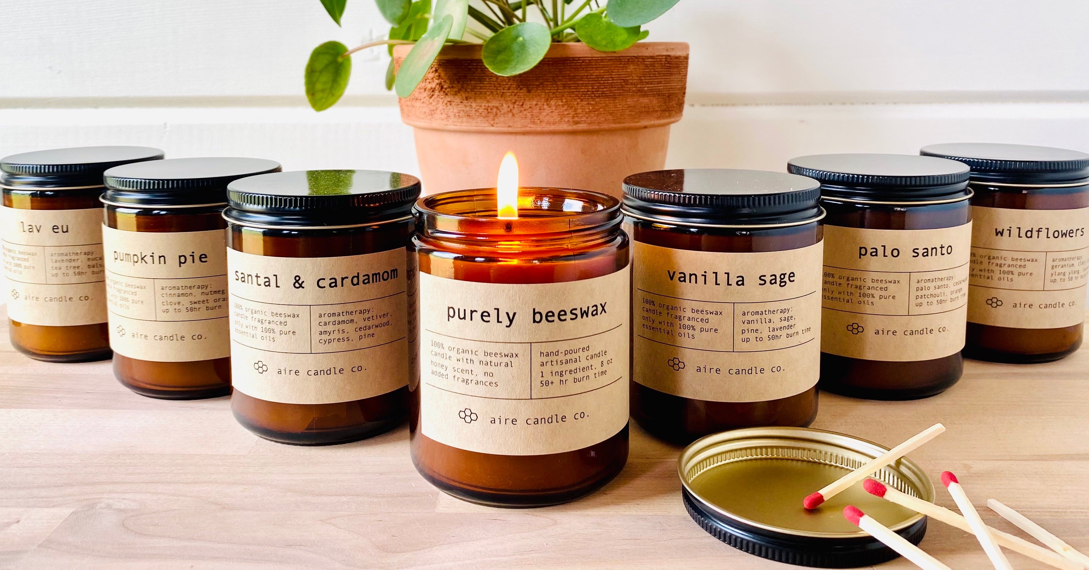 purely beeswax – aire candle co.