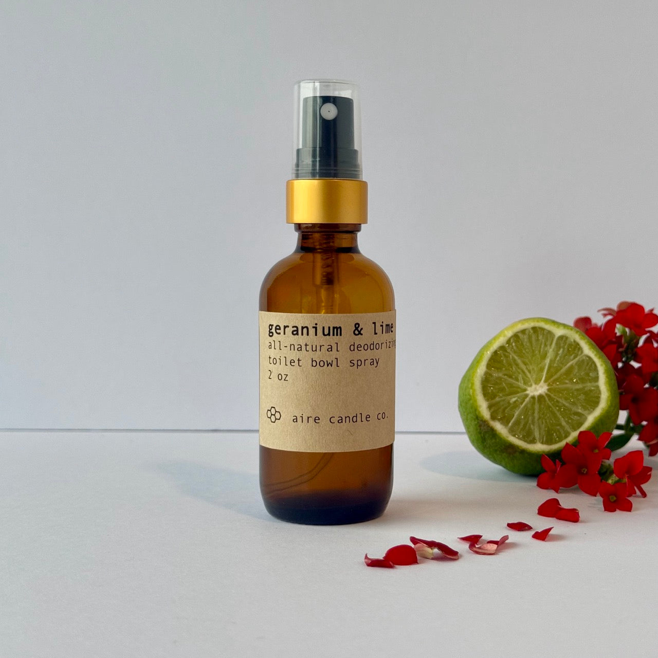 geranium & lime toilet bowl spray