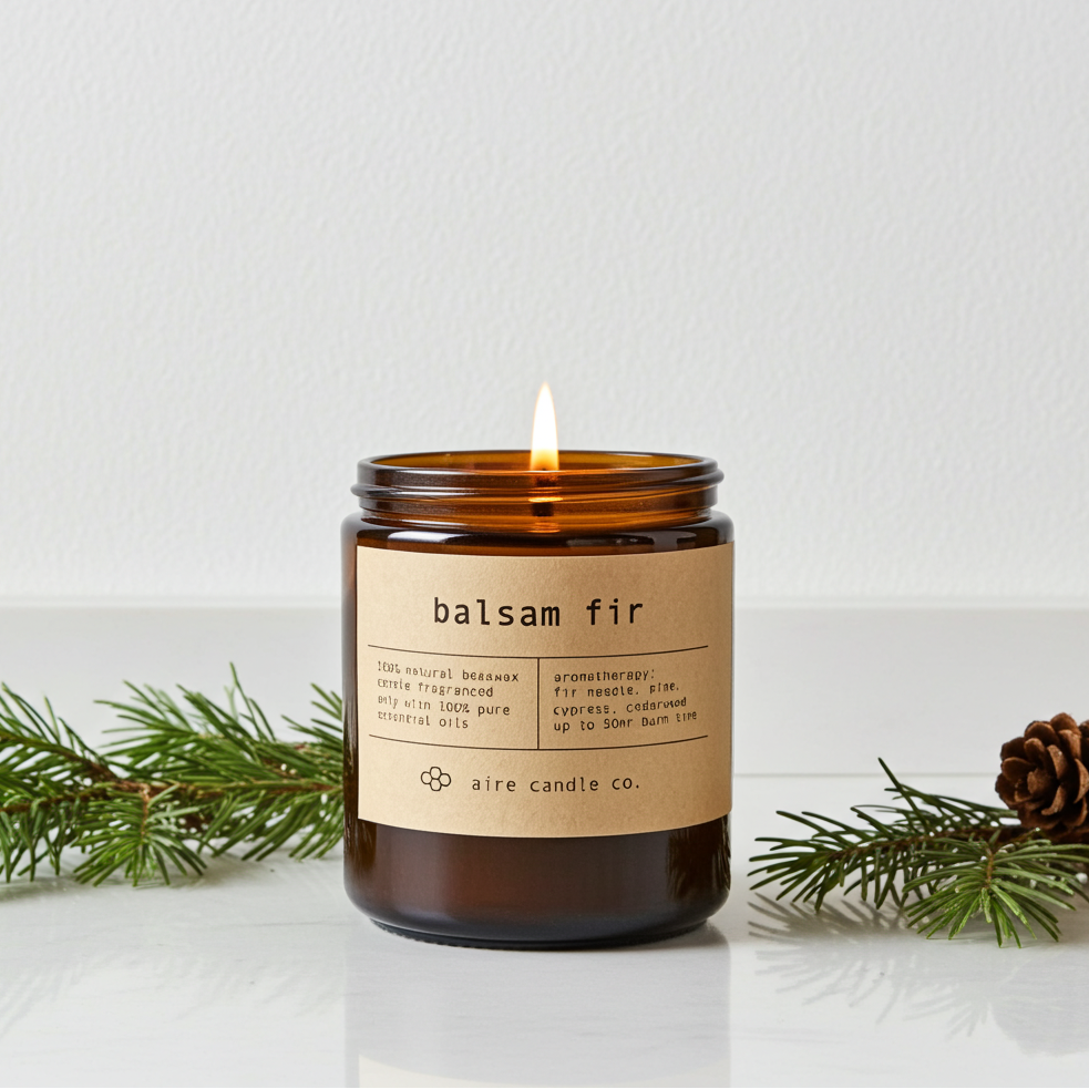 balsam fir beeswax candle – aire candle co.