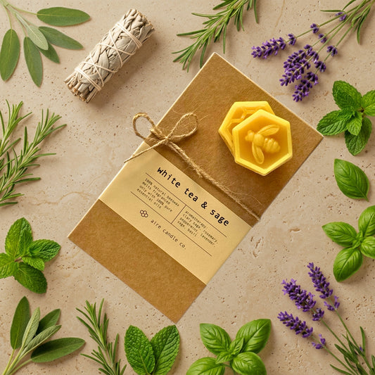 white tea & sage wax melts