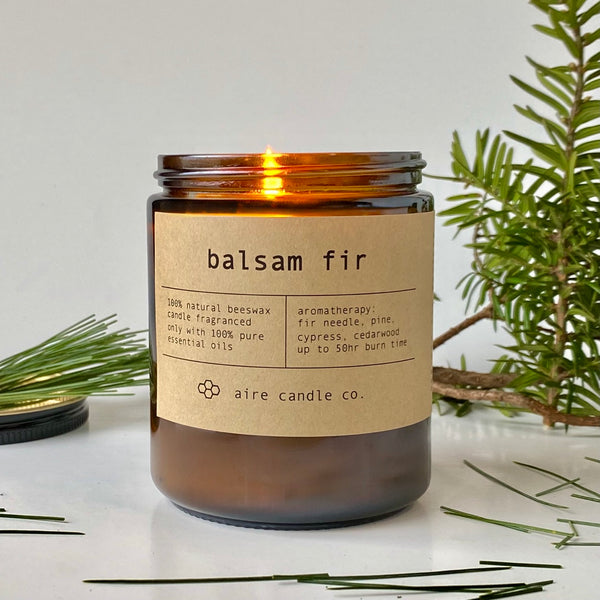 balsam fir beeswax candle – aire candle co.