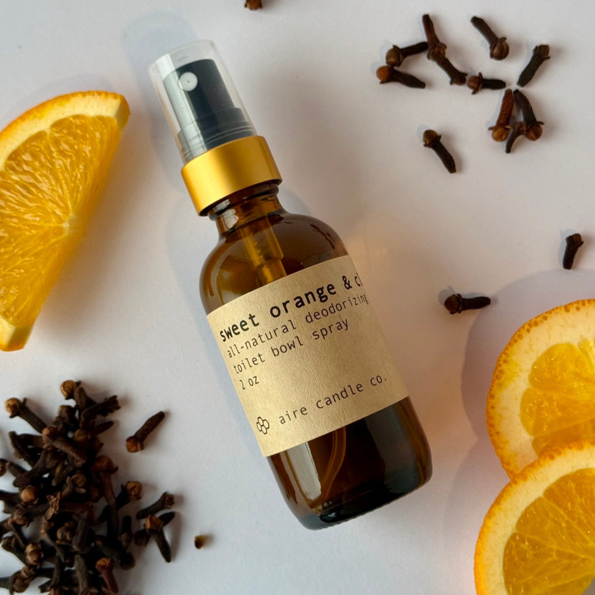 sweet orange & clove toilet bowl spray