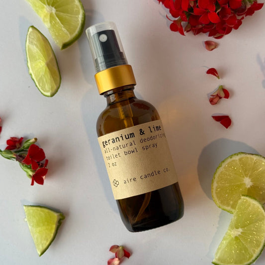 geranium & lime toilet bowl spray