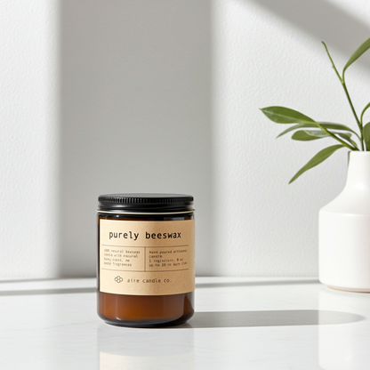 purely beeswax candle