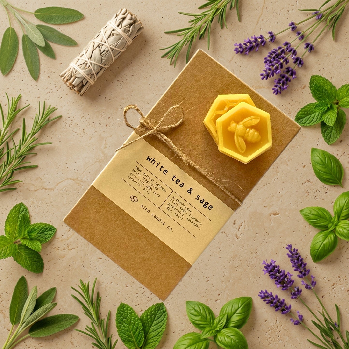 white tea & sage wax melts